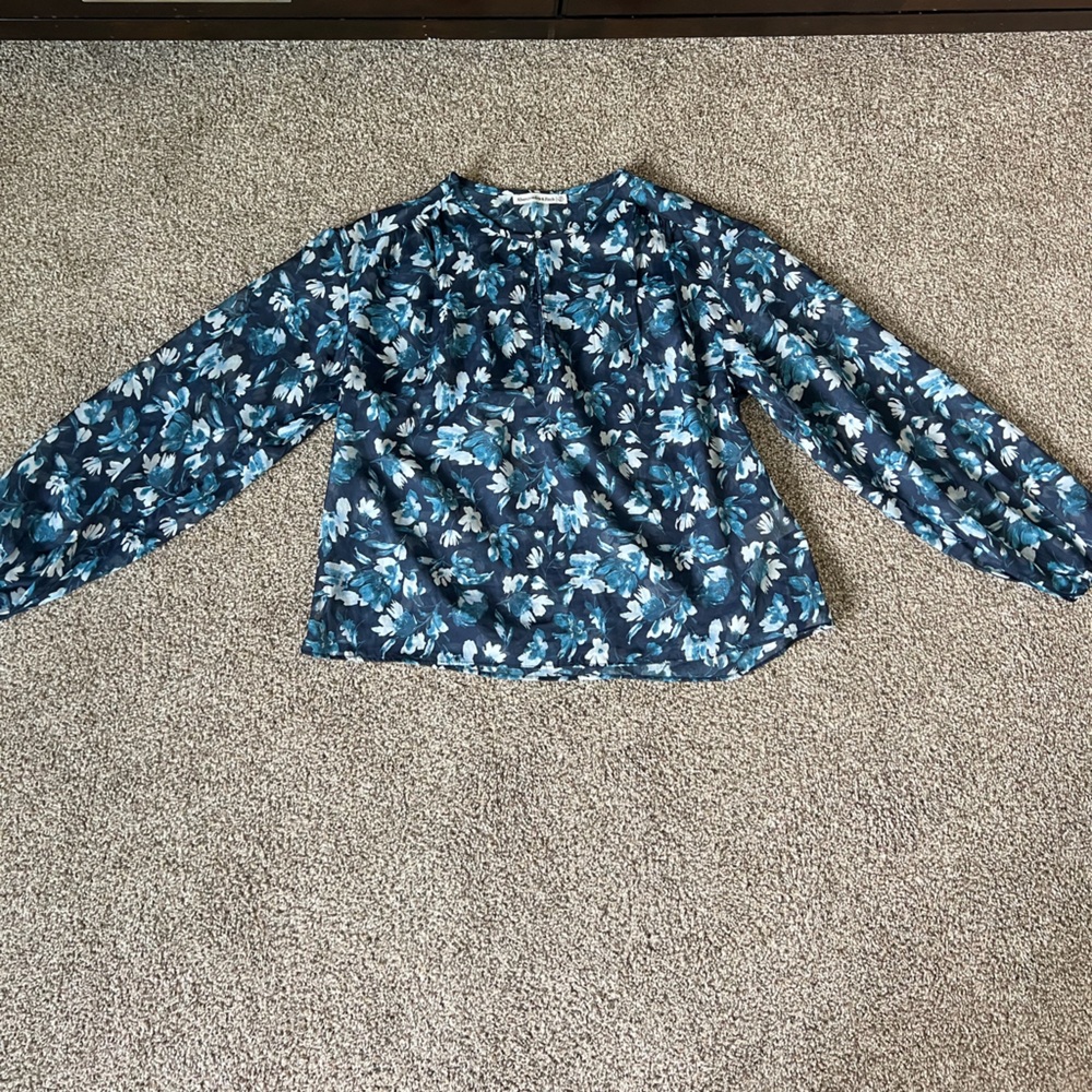 Abercrombie & Fitch Blue Floral Blouse